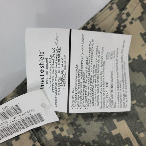 Team soldier Army combat trouser Uniform men CAMO M green insect shield NWT 3580 - Picture 4 of 9